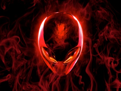 Alienware Computer Red Smoke