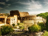 Colosseum Arch Of Constantine Rome Italy