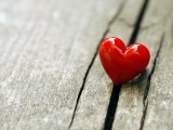 Heart Love On Wooden Bench