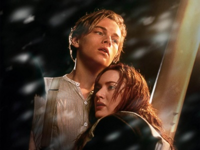 Leonardo Dicaprio And Kate Winslet In Titanic