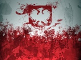 Poland Paint Stain Background