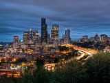 Seattle Skyline At Night