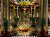 Tree Large Christmas Hall Columns Holiday Gifts