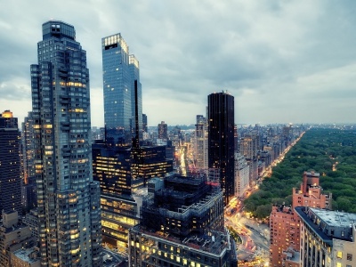 West Midtown New York Twilight Nyc Usa City Landscape