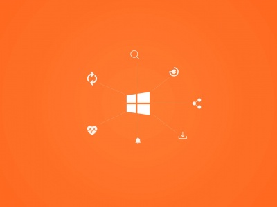 Windows 10 Stay Connected Orange