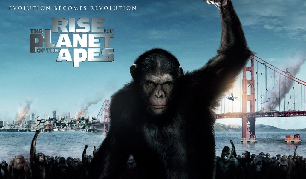 2011 Rise Of The Planet Of The Apes Poster Movie