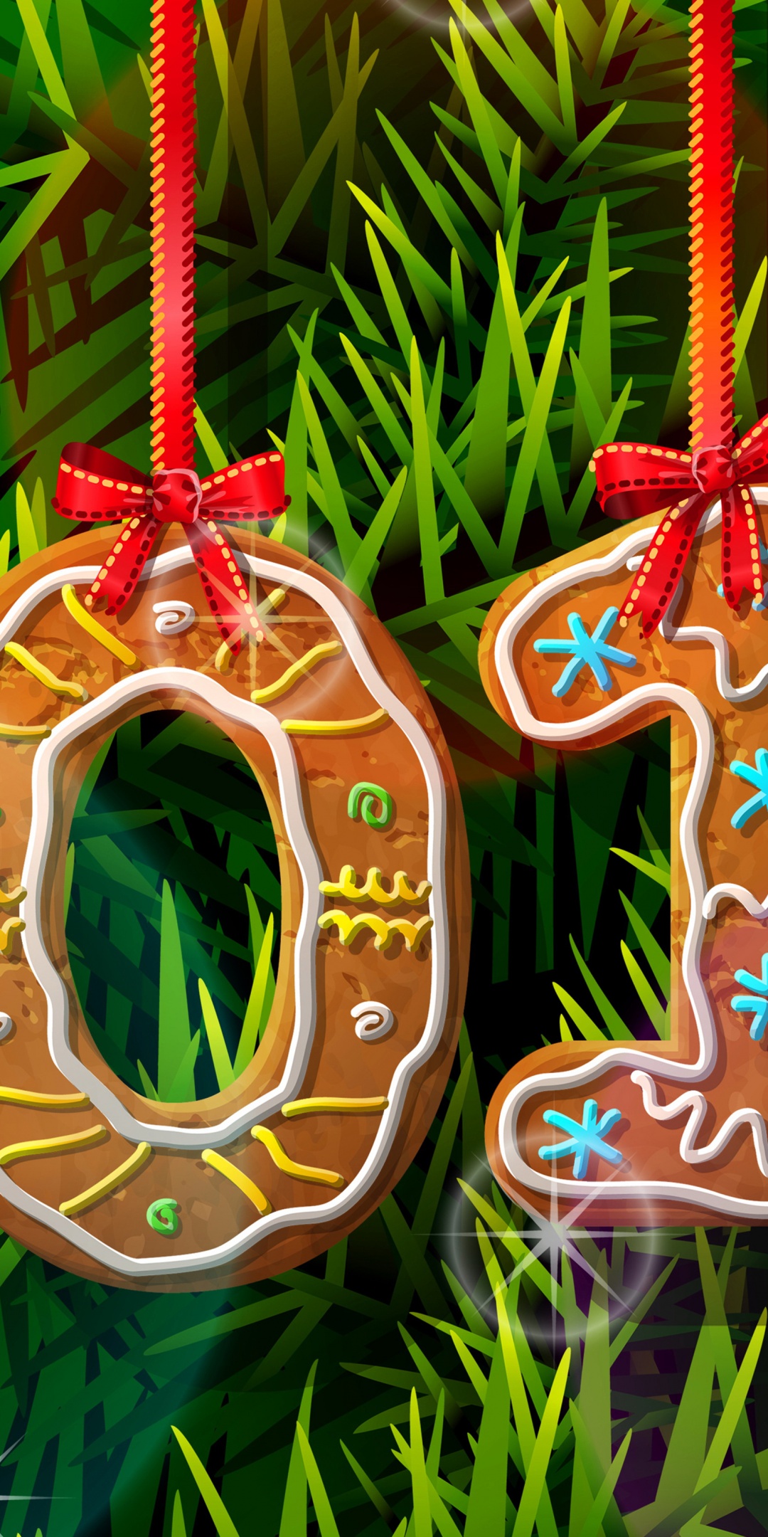 2014 New Year Gingerbread Cookies 3D