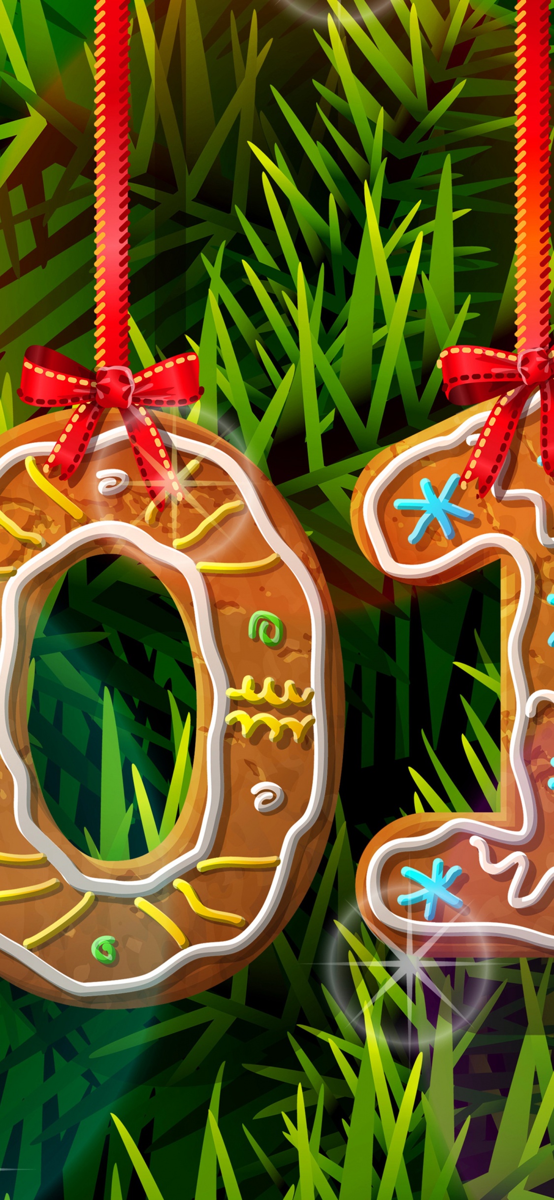 2014 New Year Gingerbread Cookies 3D