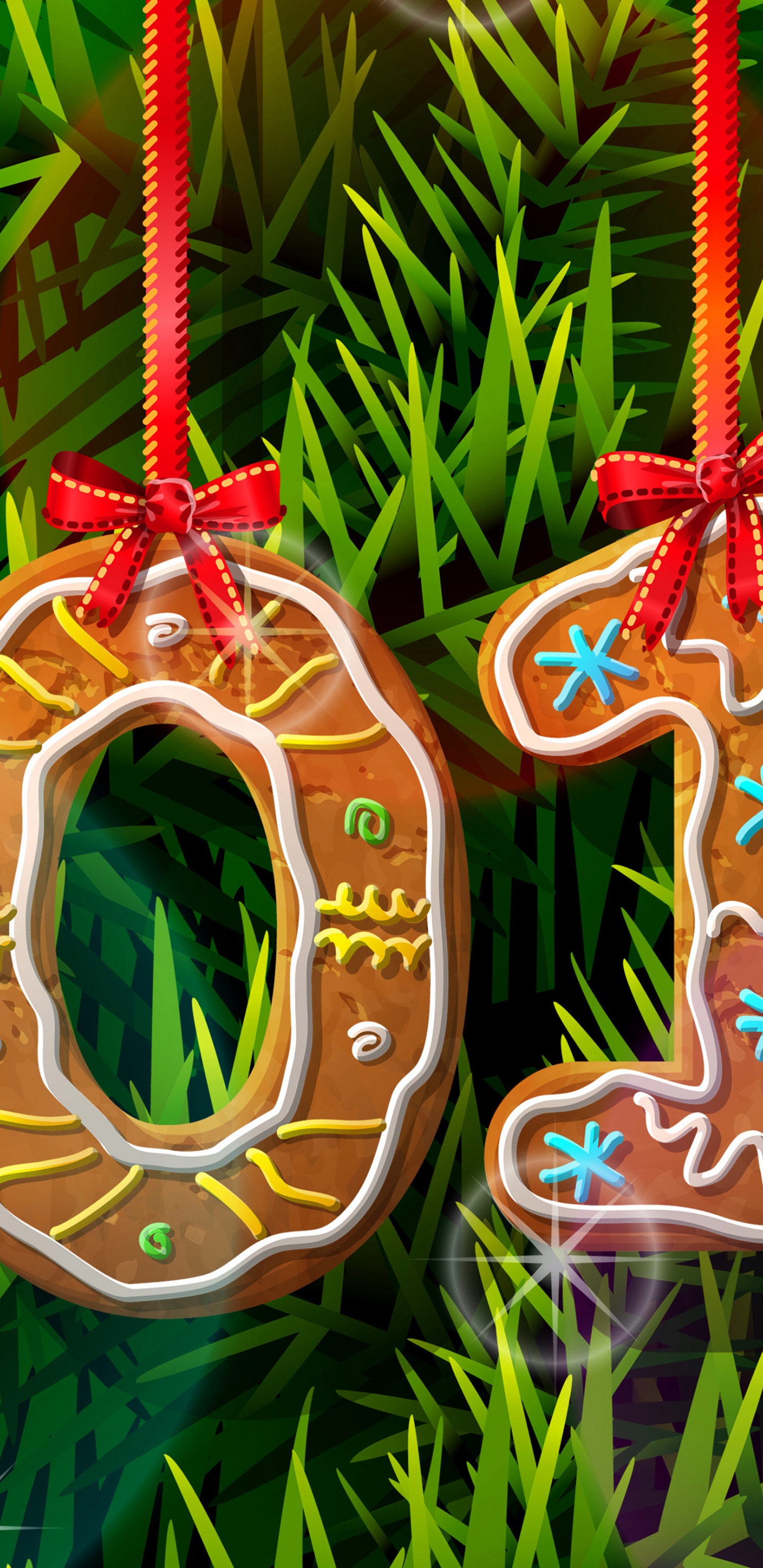 2014 New Year Gingerbread Cookies 3D