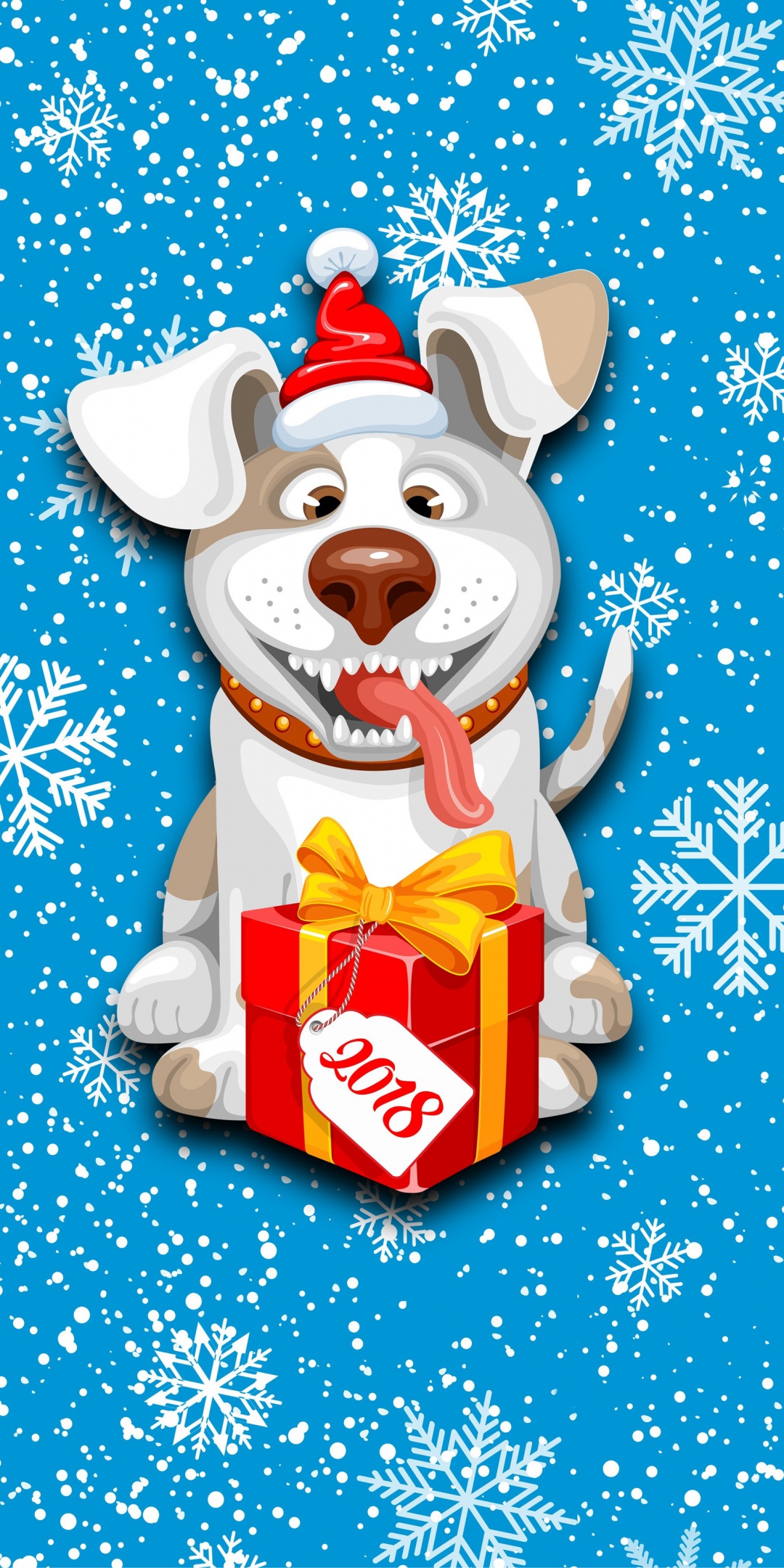 2018 New Year Snow Dog Cute