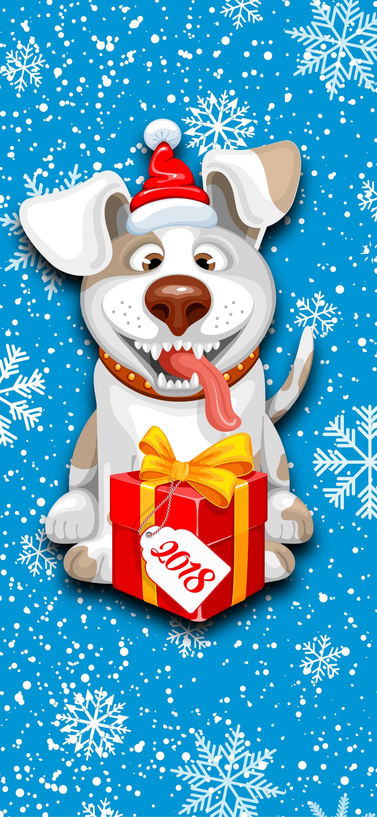 2018 New Year Snow Dog Cute