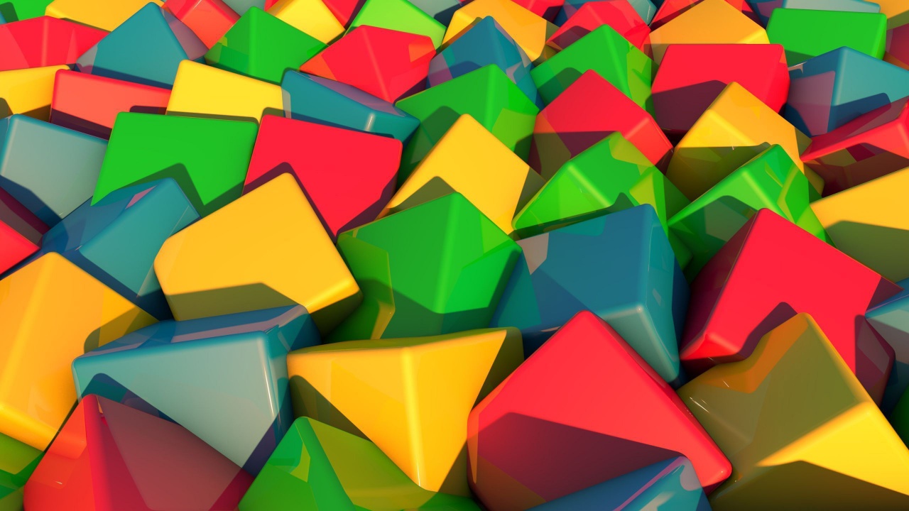 3D Multicolored Cubes