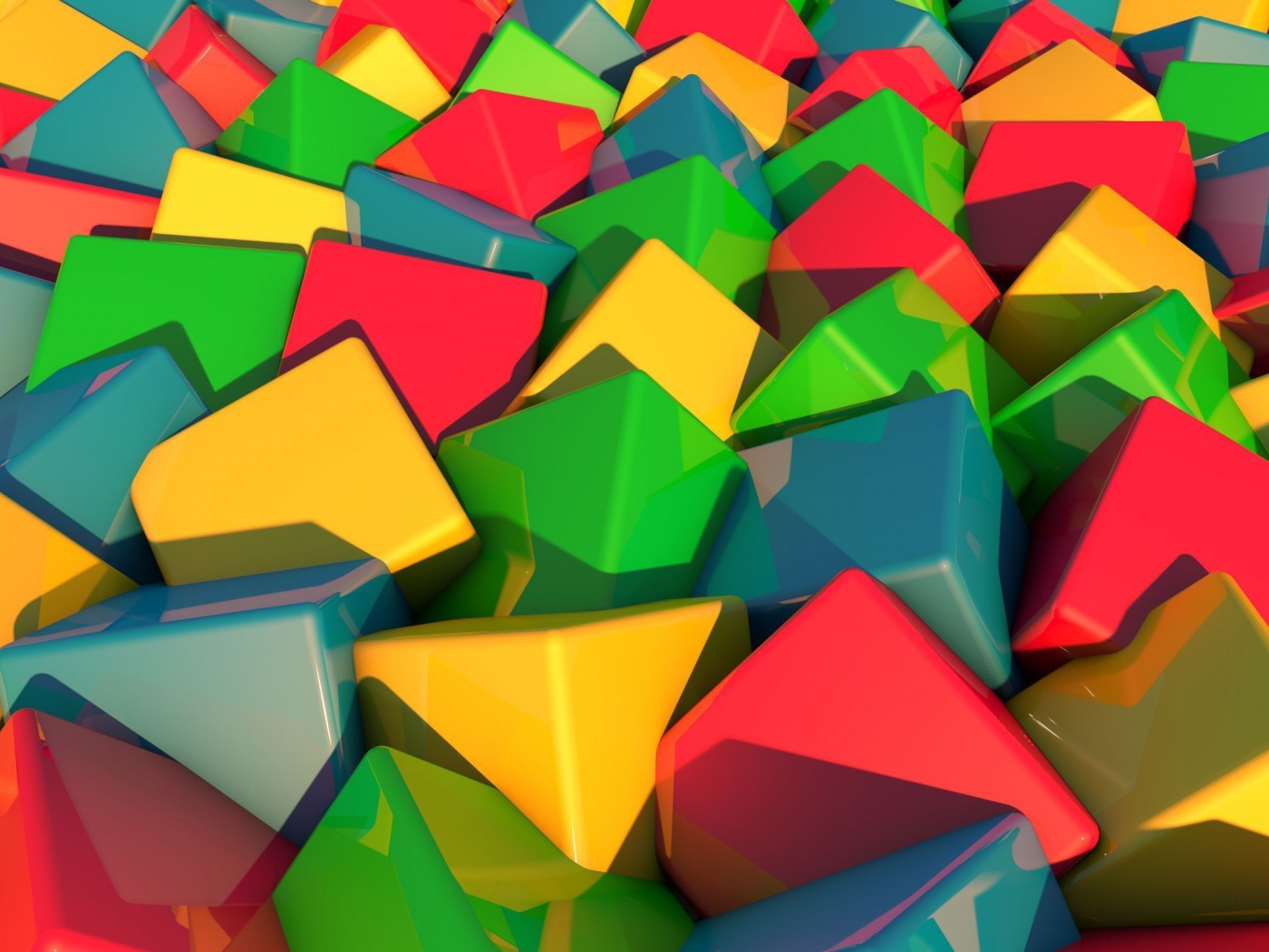 3D Multicolored Cubes