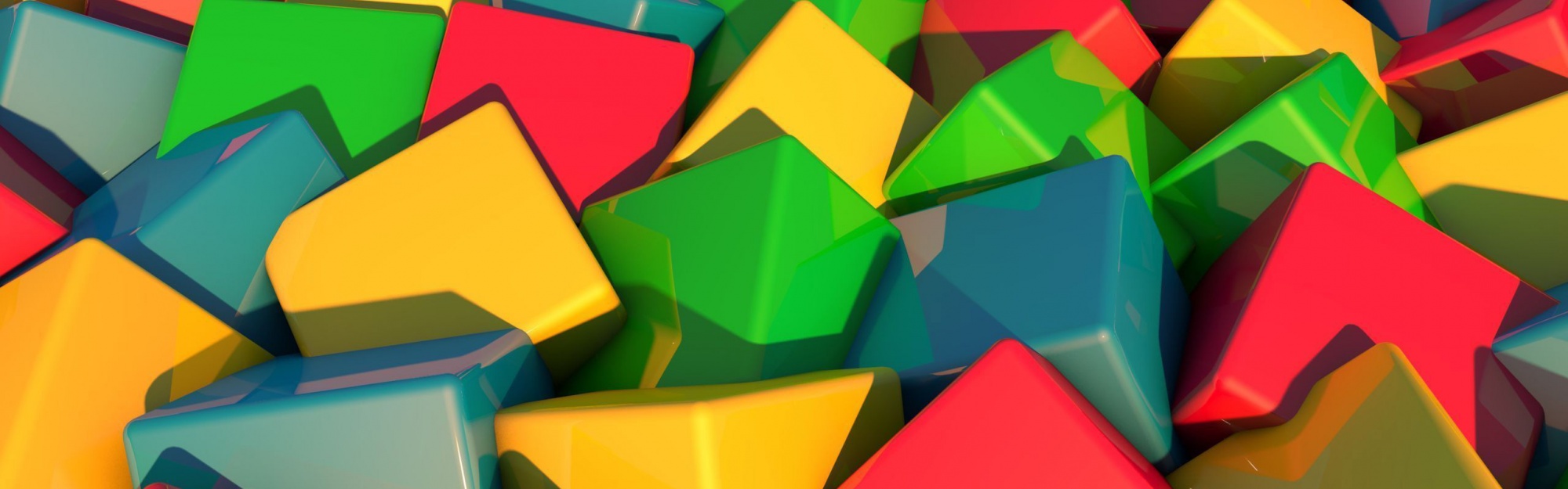 3D Multicolored Cubes