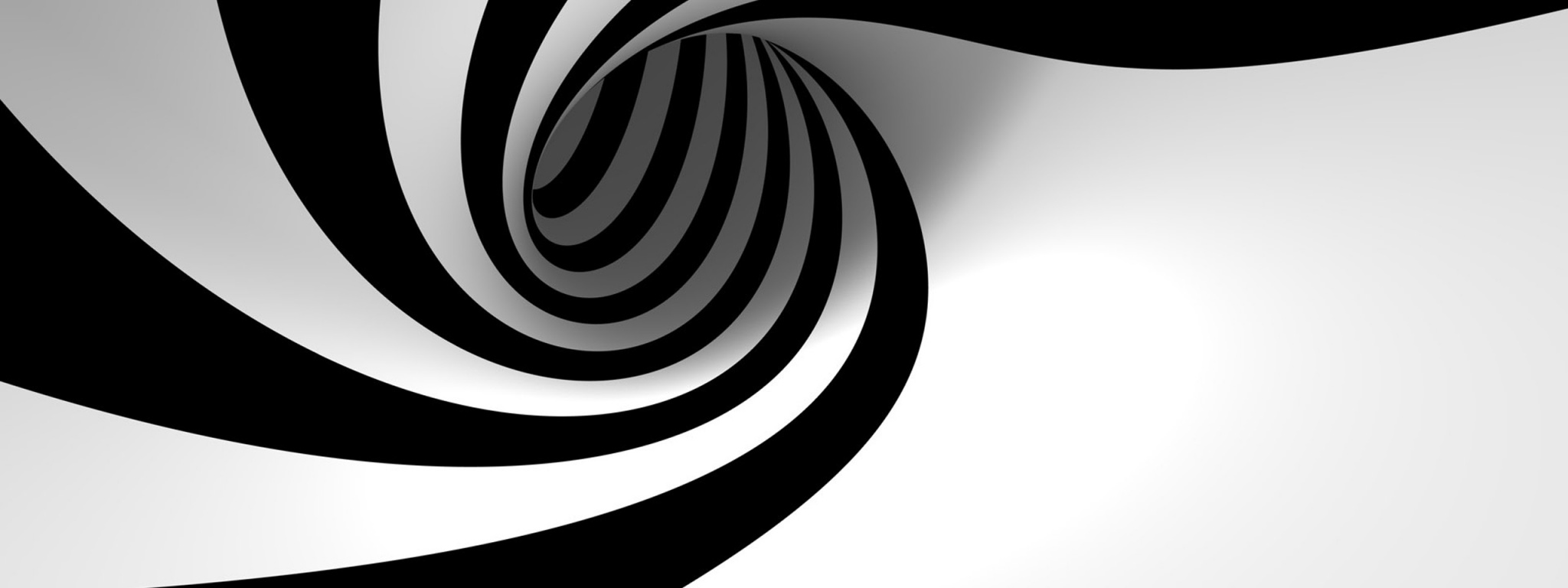 3D Vortex Black White