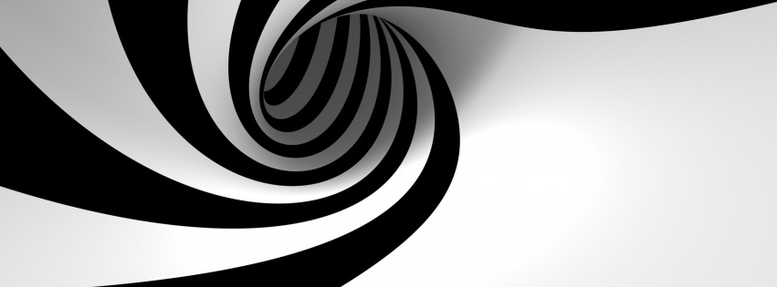 3D Vortex Black White