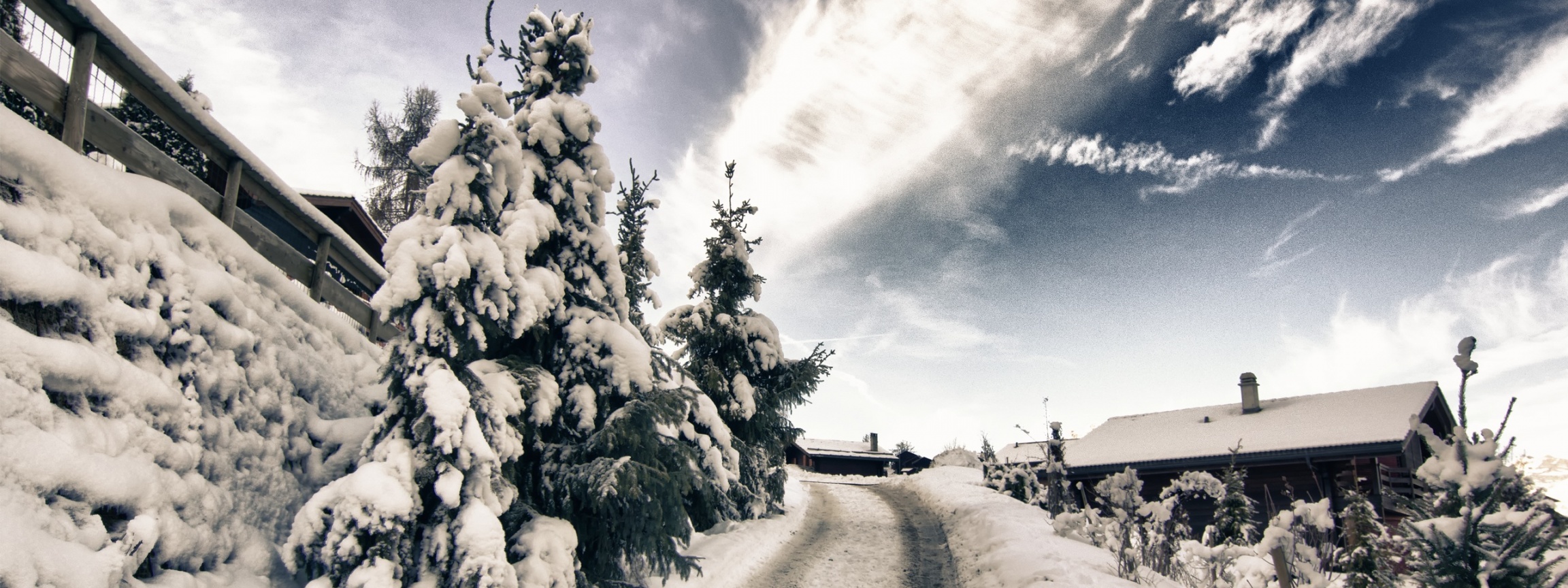 A Mountain Road In Winter