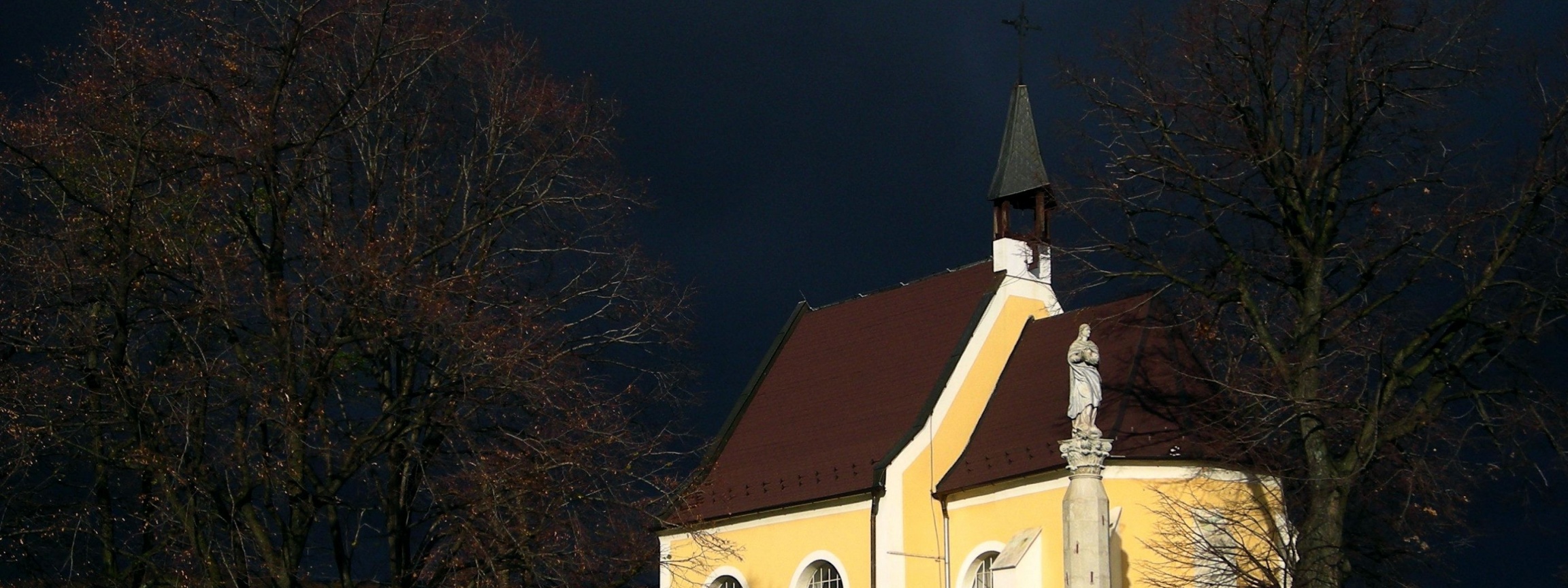 A Nice Chapel Before Snow Storm Pezinok Bratislava Region Slovakia