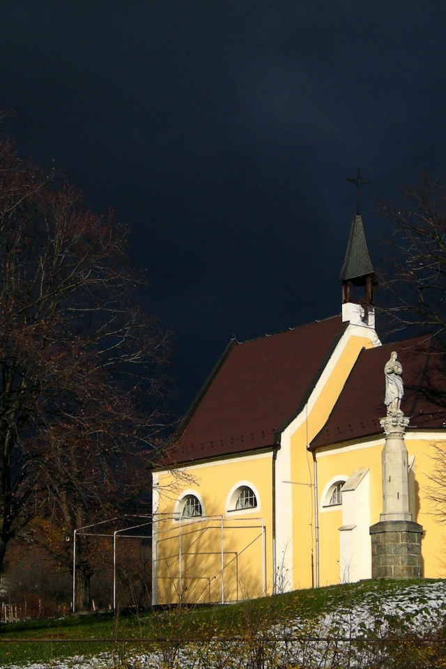 A Nice Chapel Before Snow Storm Pezinok Bratislava Region Slovakia