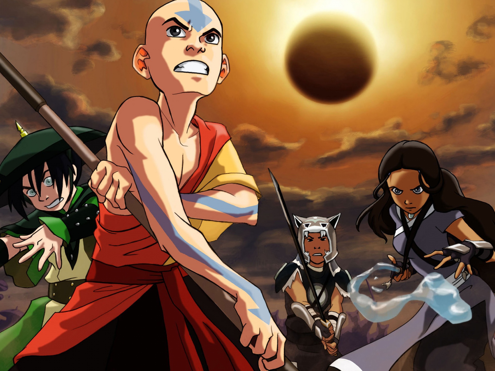 Aang Sokka Catarrh Toph Avatar The Last Airbender