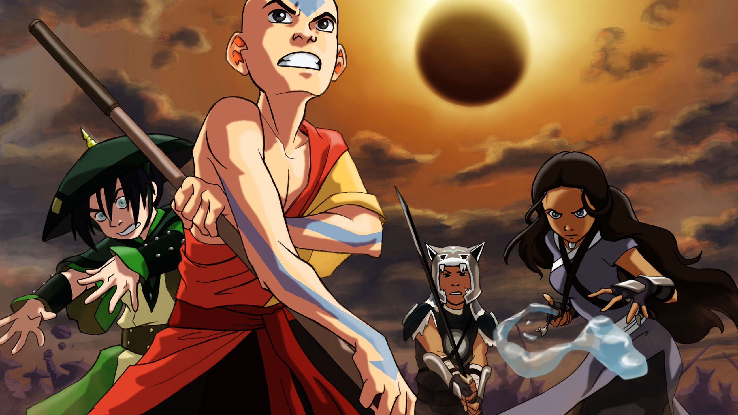 Aang Sokka Catarrh Toph Avatar The Last Airbender