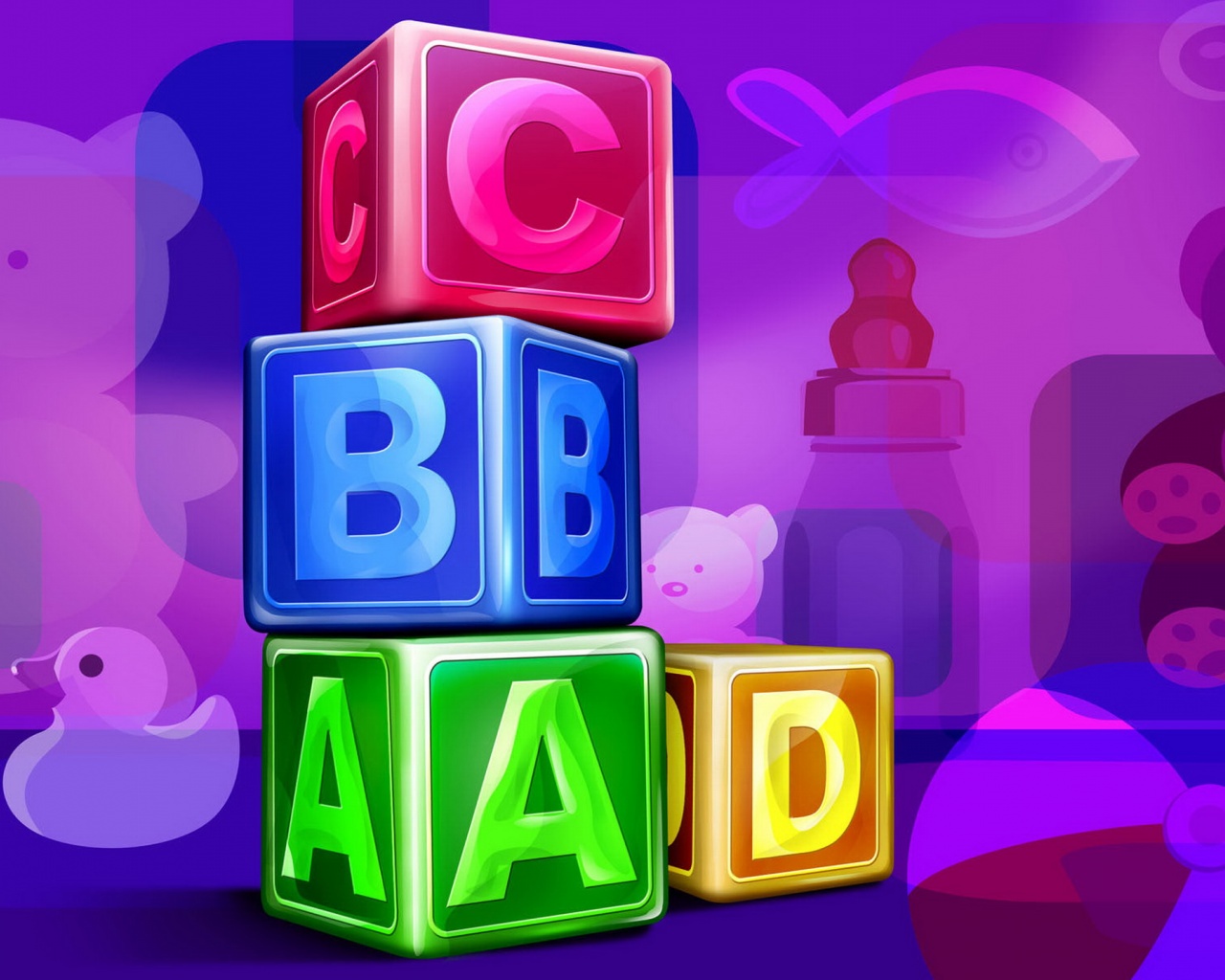 Abc Cubes Wallpaper