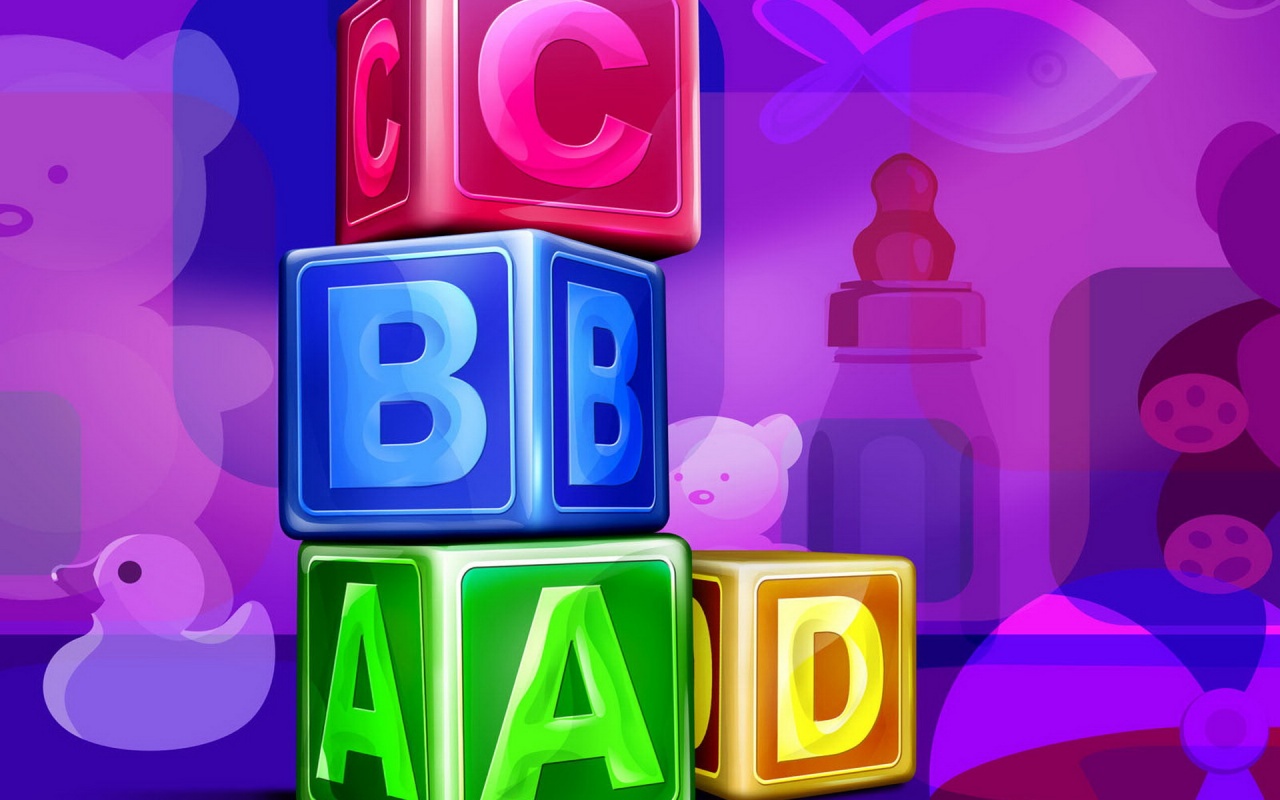 Abc Cubes Wallpaper