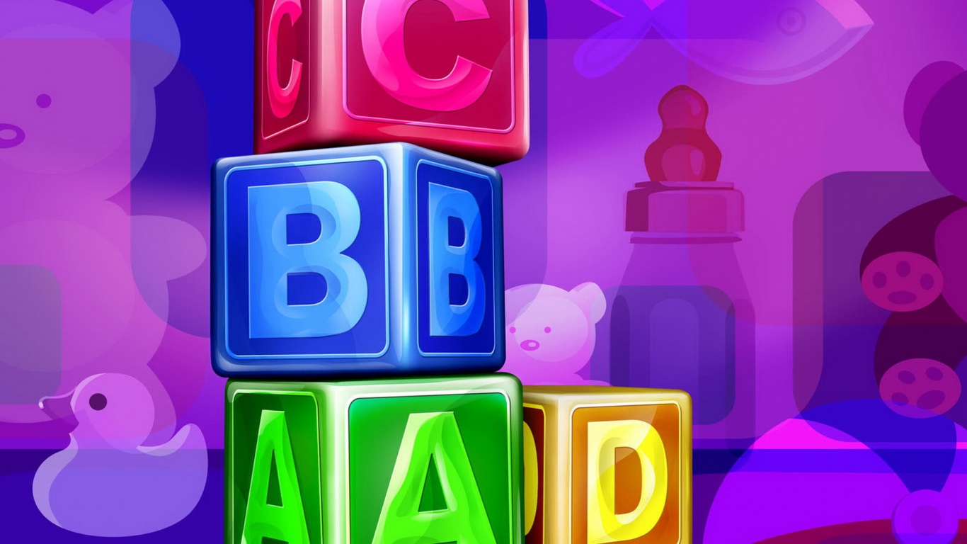 Abc Cubes Wallpaper