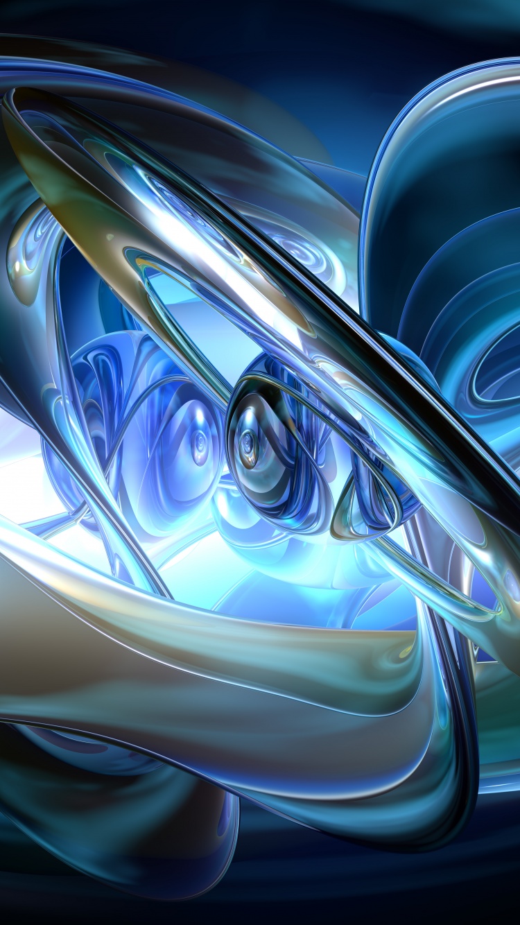 Abstract 3D Blue Rings