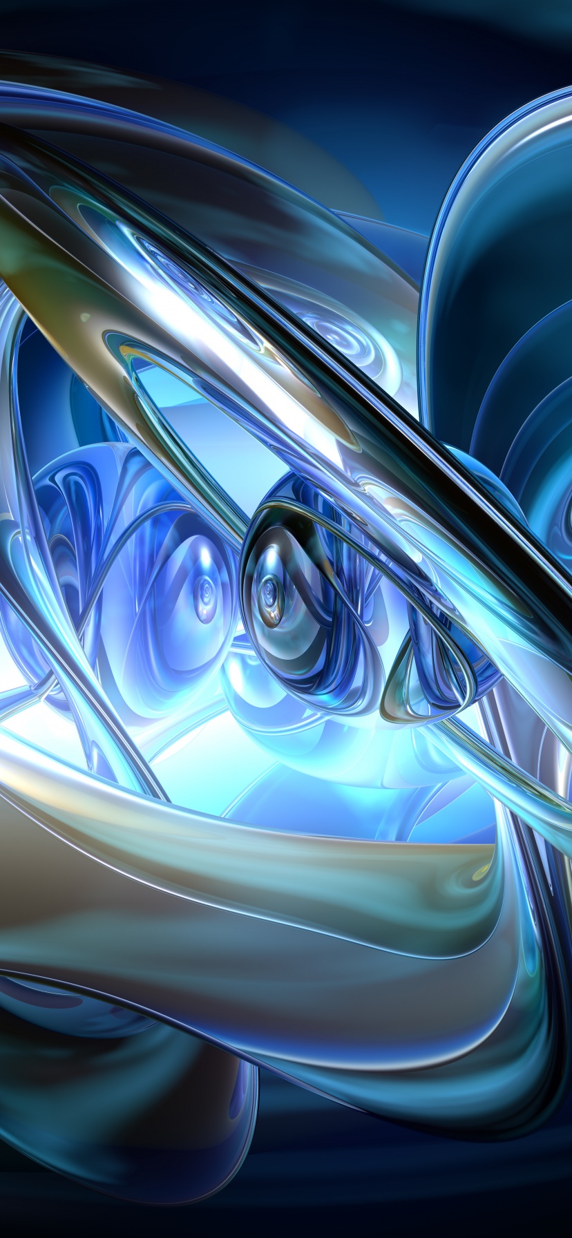 Abstract 3D Blue Rings