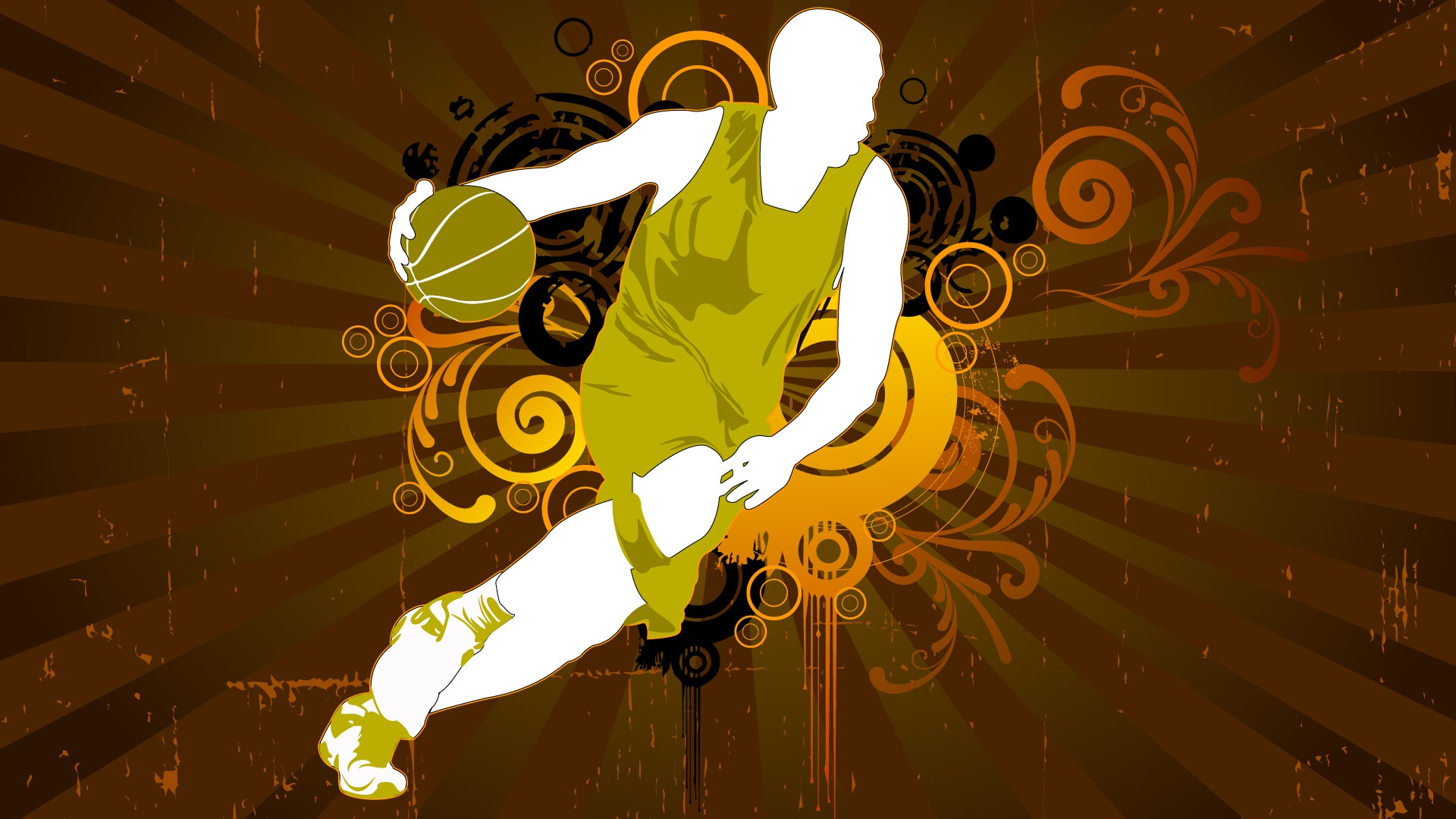 Abstract Basketball Player