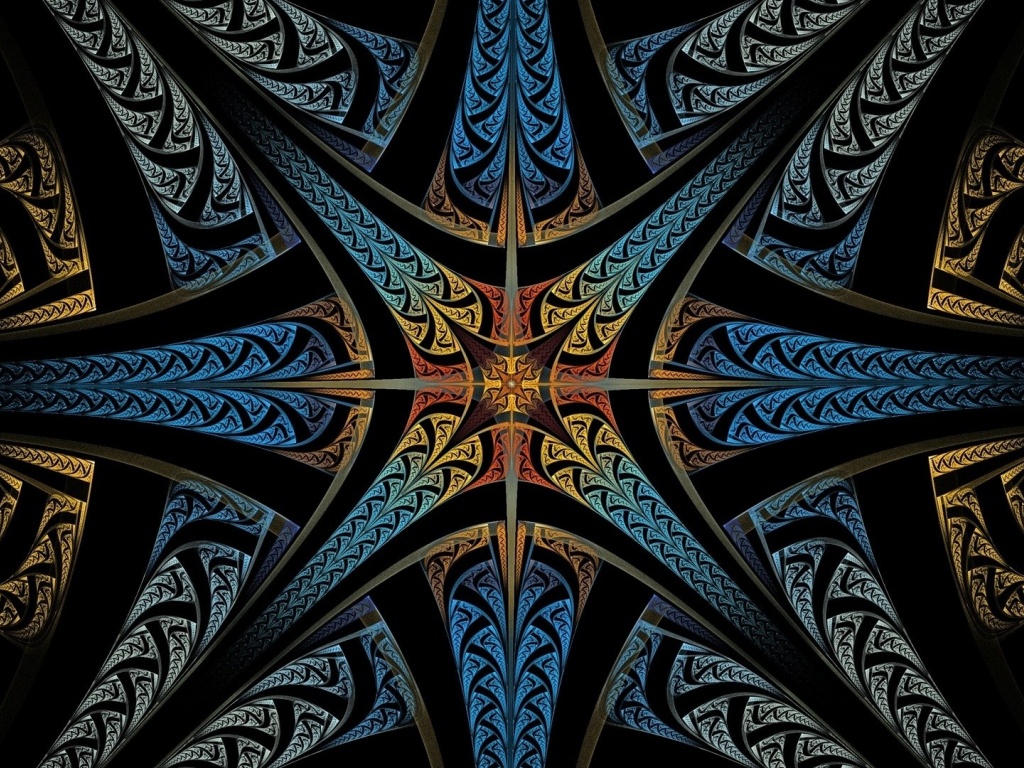 Abstract Starburs Fractal