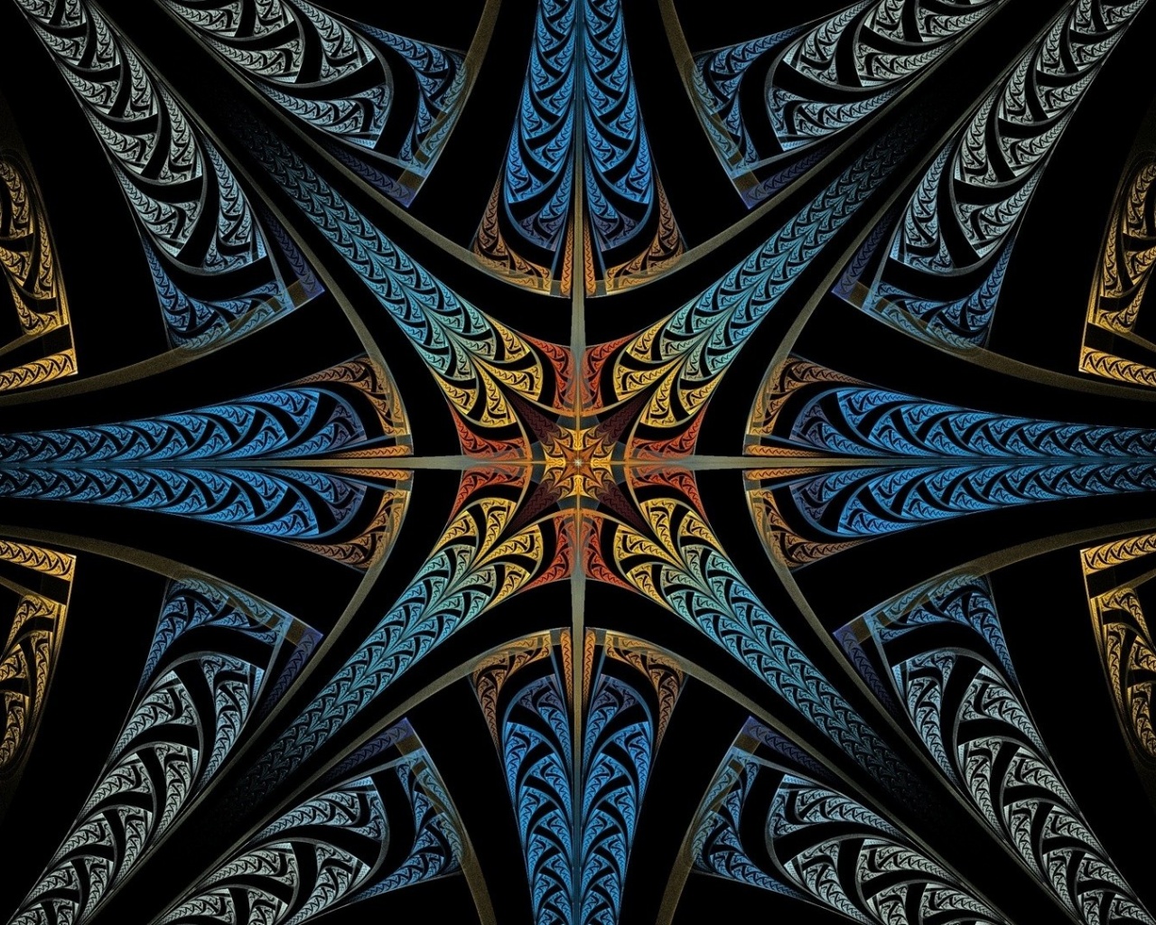 Abstract Starburs Fractal