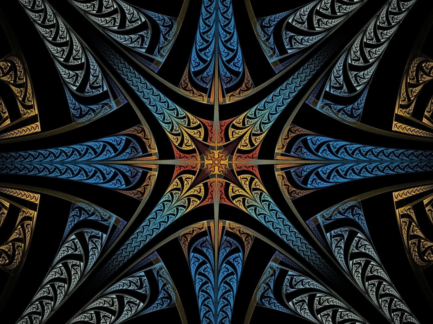 Abstract Starburs Fractal