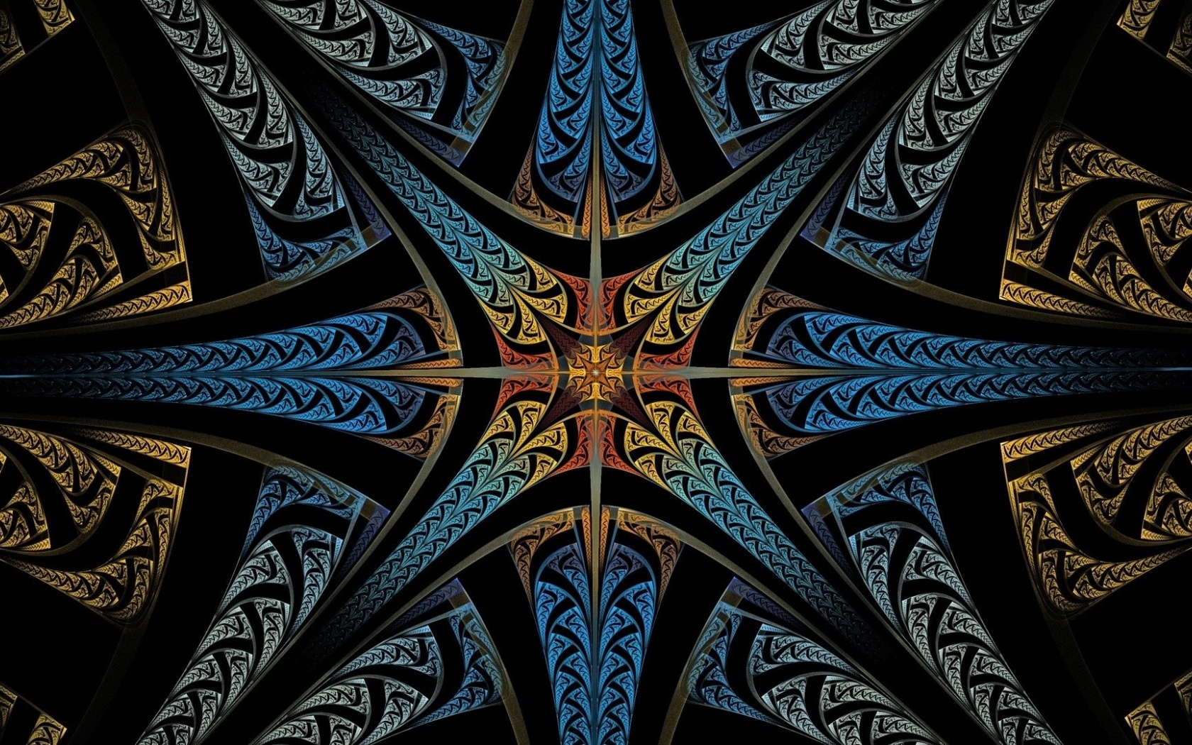 Abstract Starburs Fractal