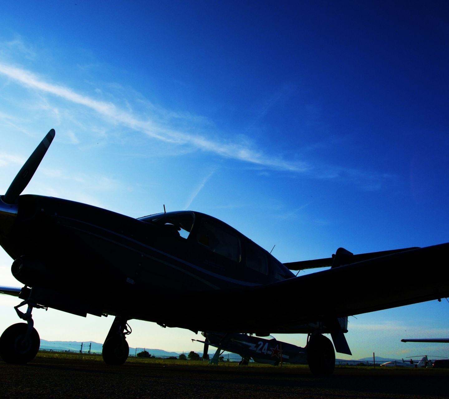 Aircraft Evening Sky Photo