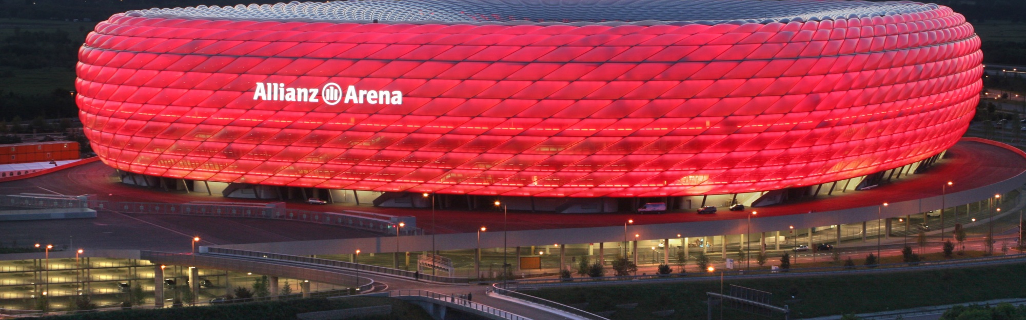 Allianz Arena In Red Bayern Munich