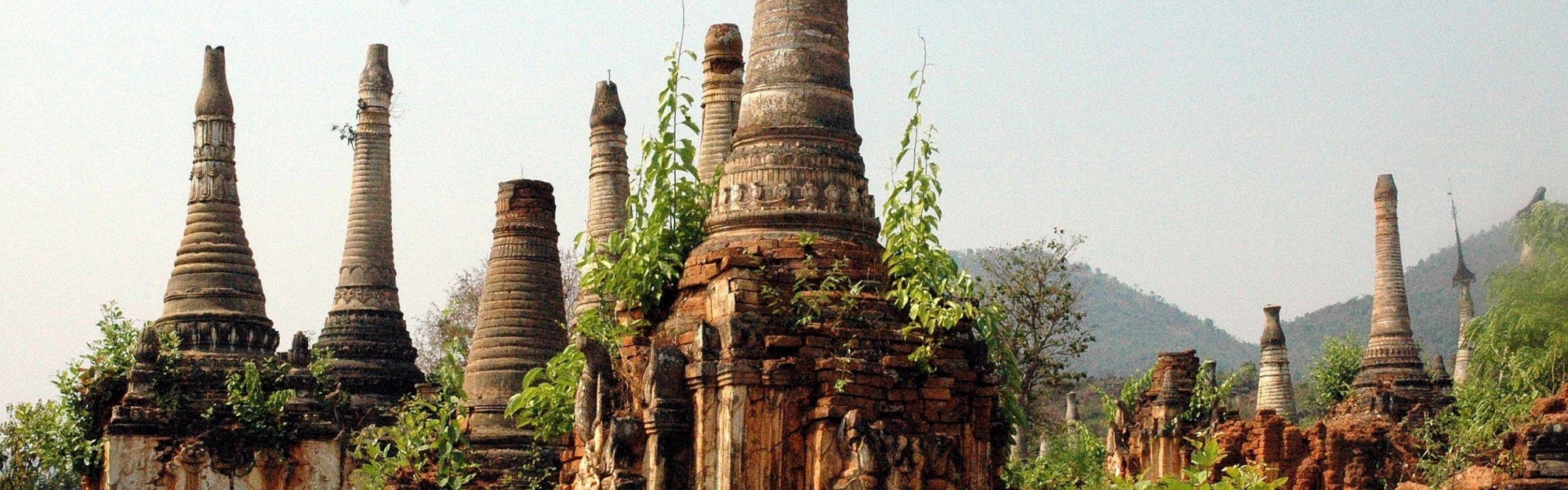 Ancient Ruins Of Indein Stupa Complex Shan Taunggyi Burma