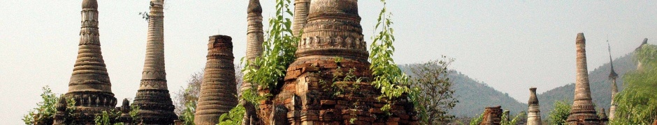 Ancient Ruins Of Indein Stupa Complex Shan Taunggyi Burma