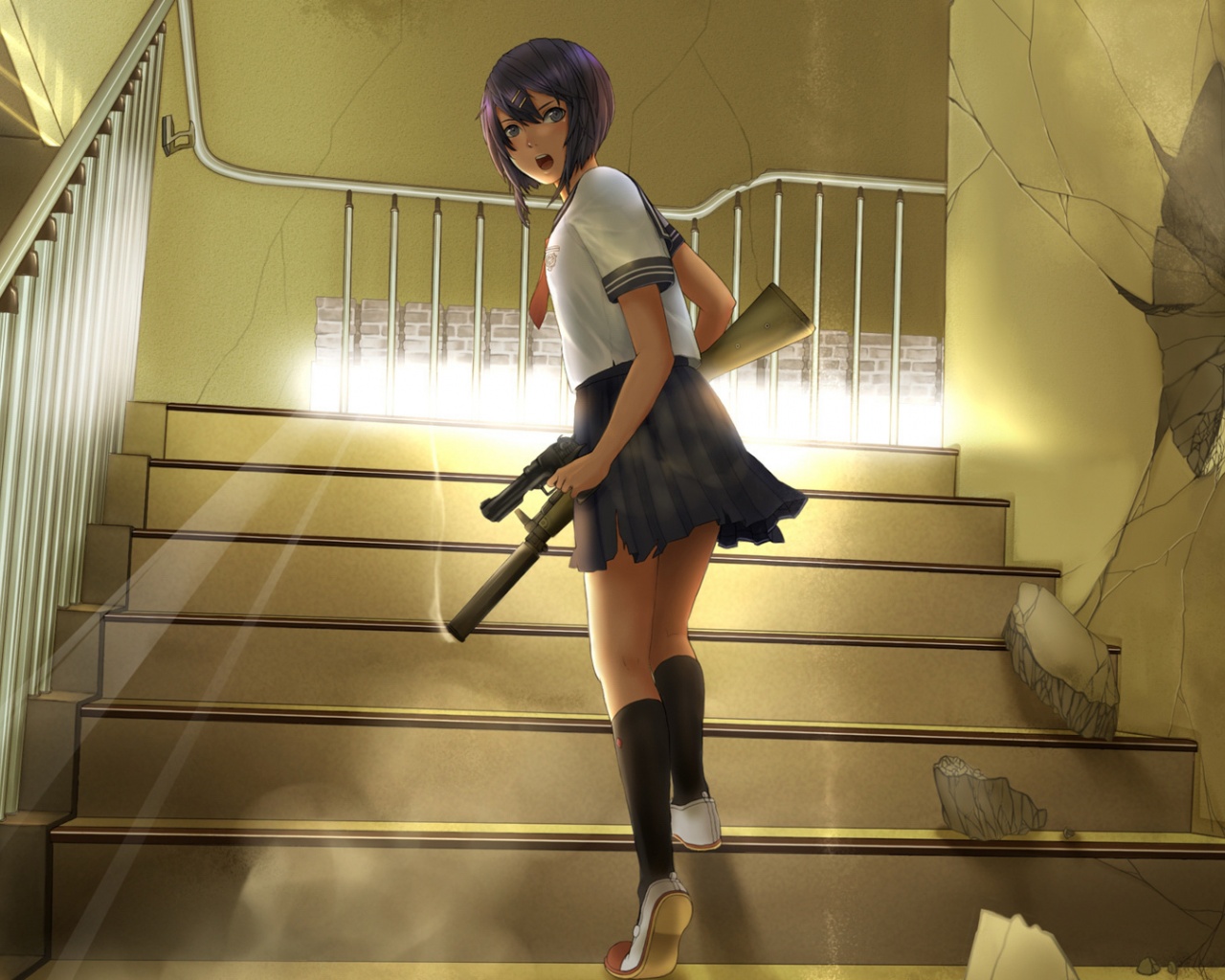 Anime Girl With Gun