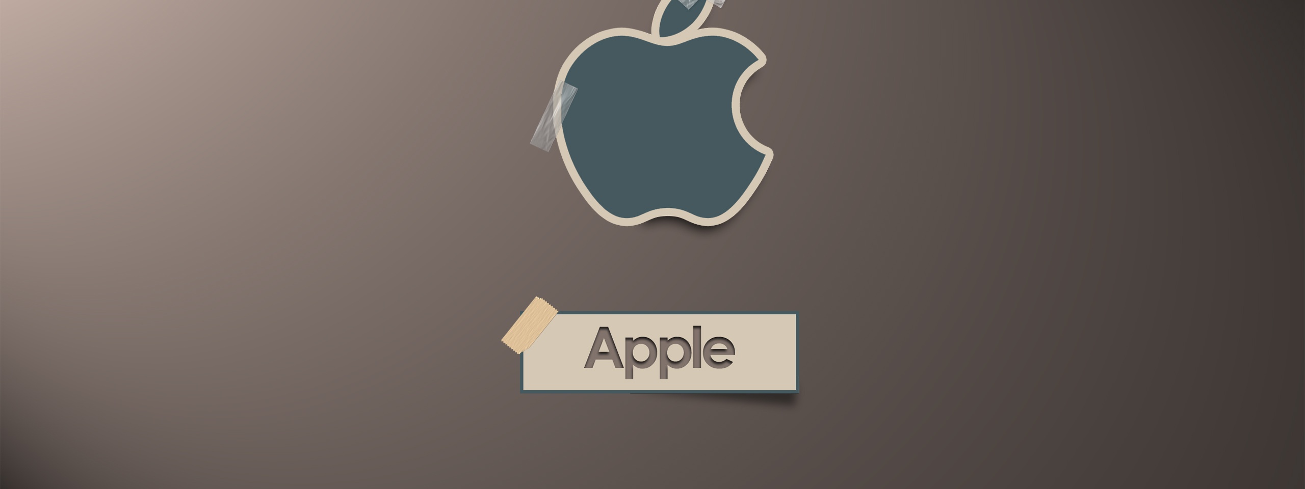 Apple Logo Scotch Tape Computer