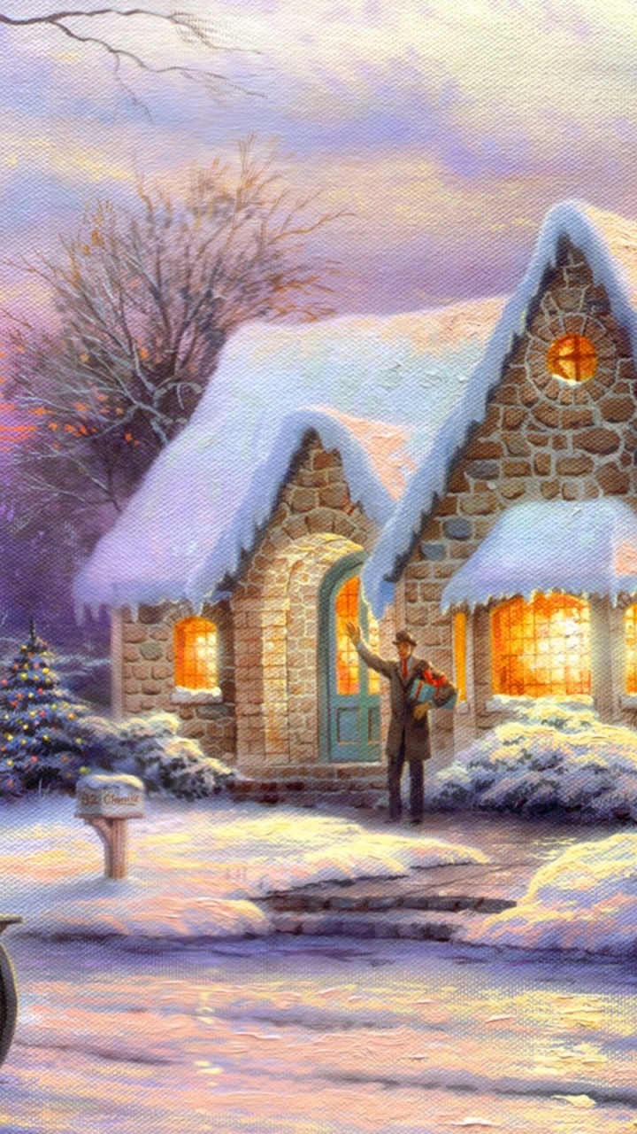 Art Christmas Idyll Painting