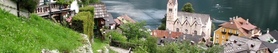 Austria Hallstatt River Homes