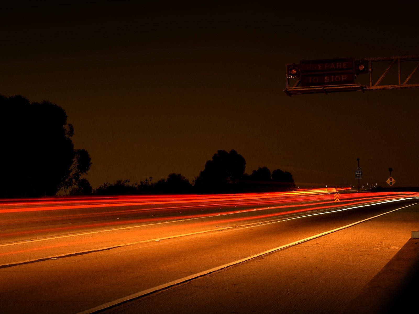 Autobahn Lights Night