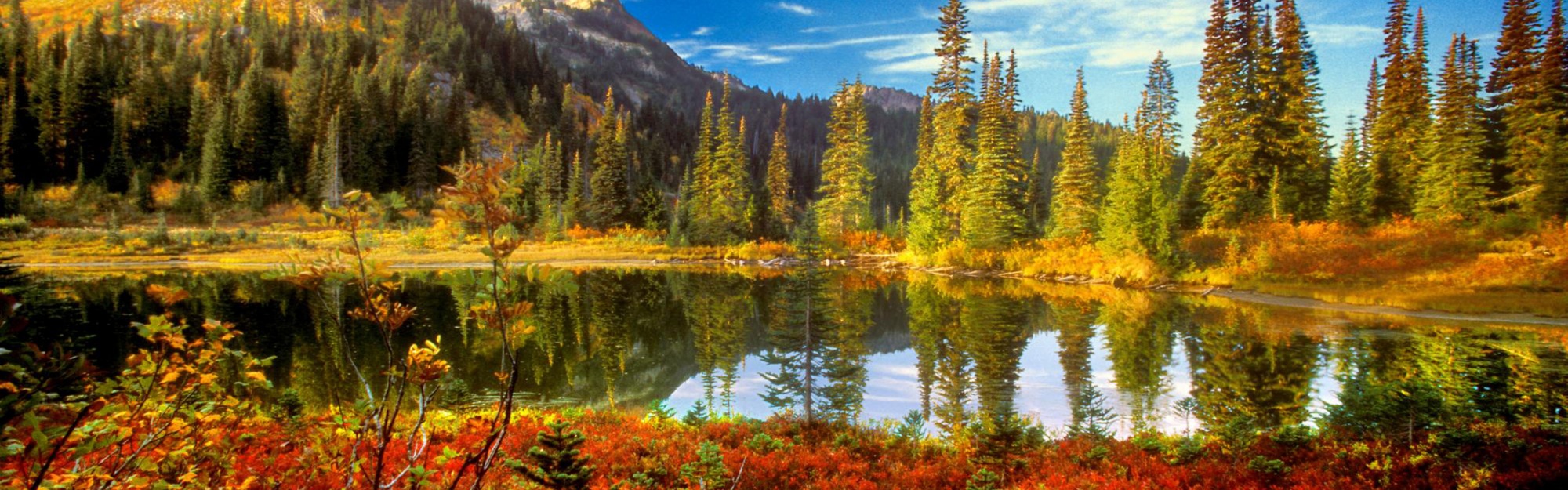 Autumn Clouds Lakes Mountains