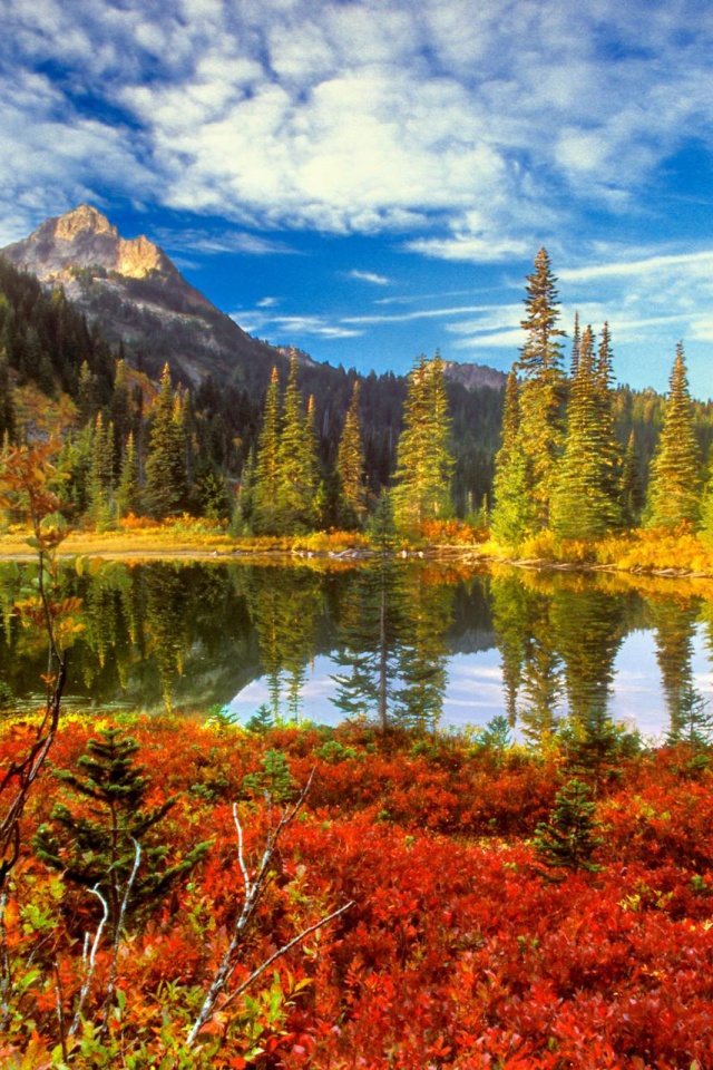 Autumn Clouds Lakes Mountains