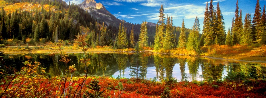 Autumn Clouds Lakes Mountains