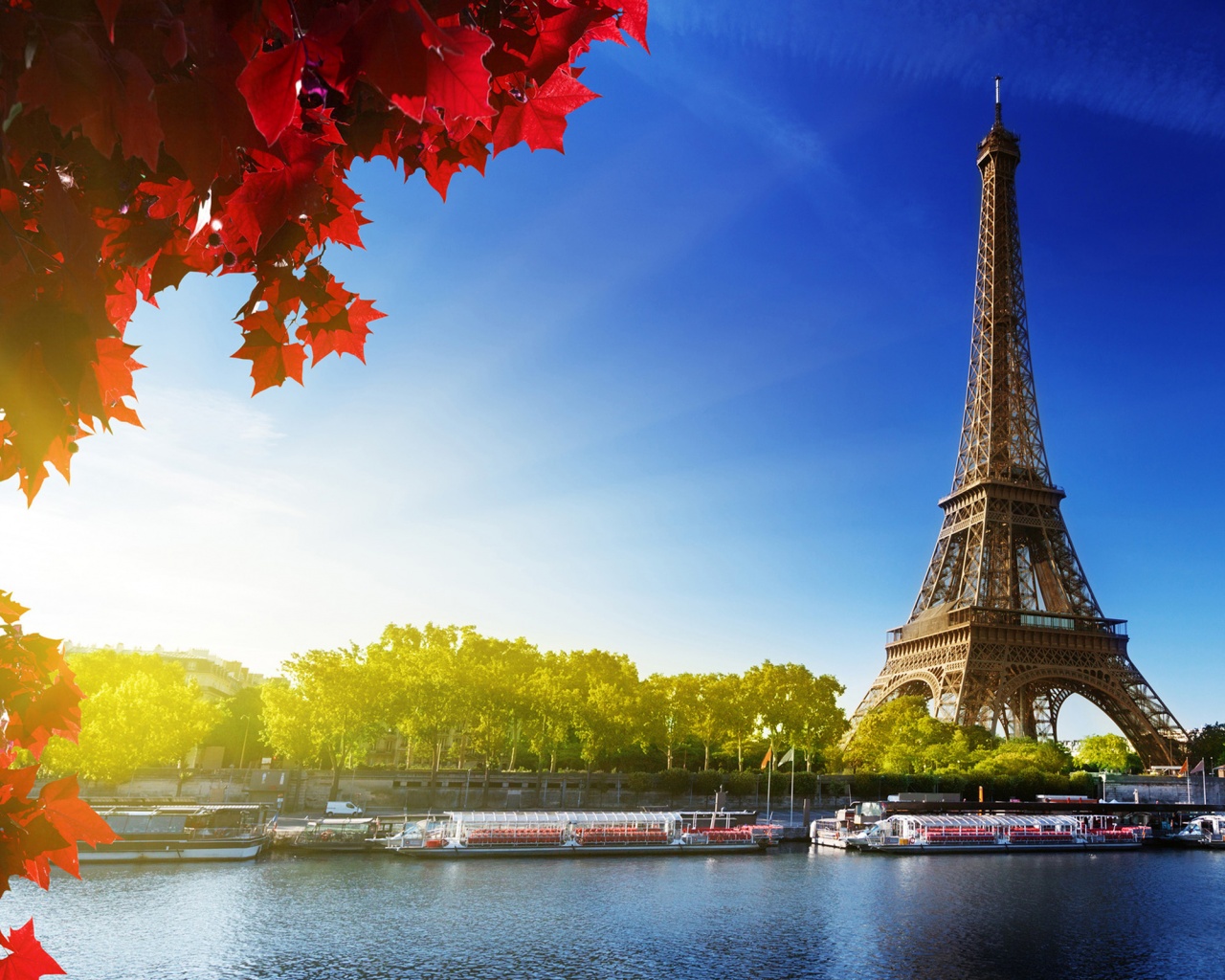 Autumn In Paris At Eiffel Tower