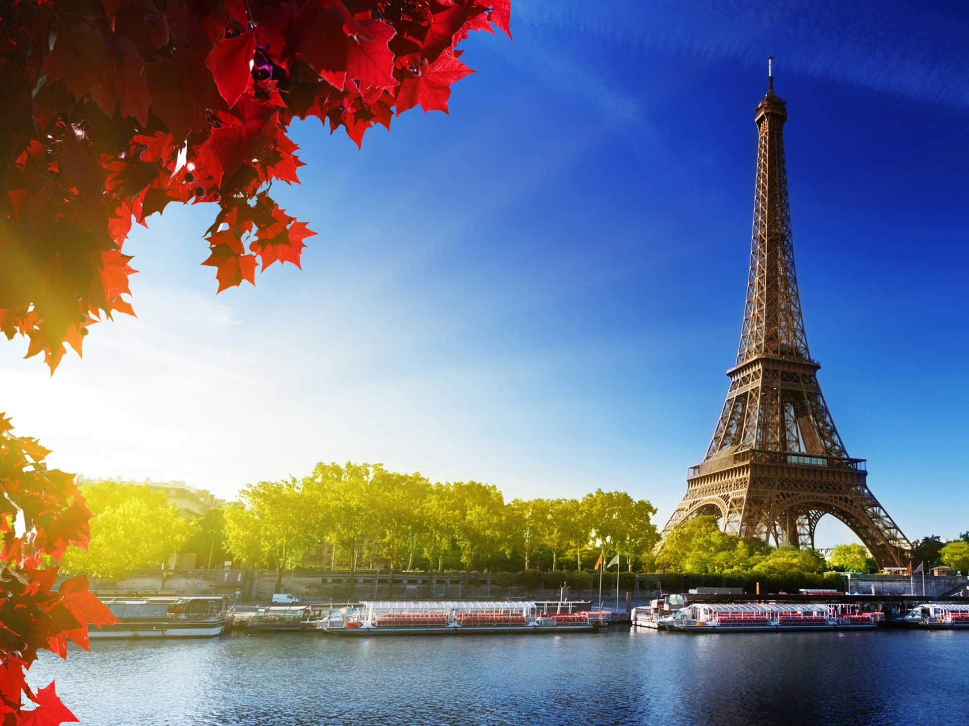 Autumn In Paris At Eiffel Tower