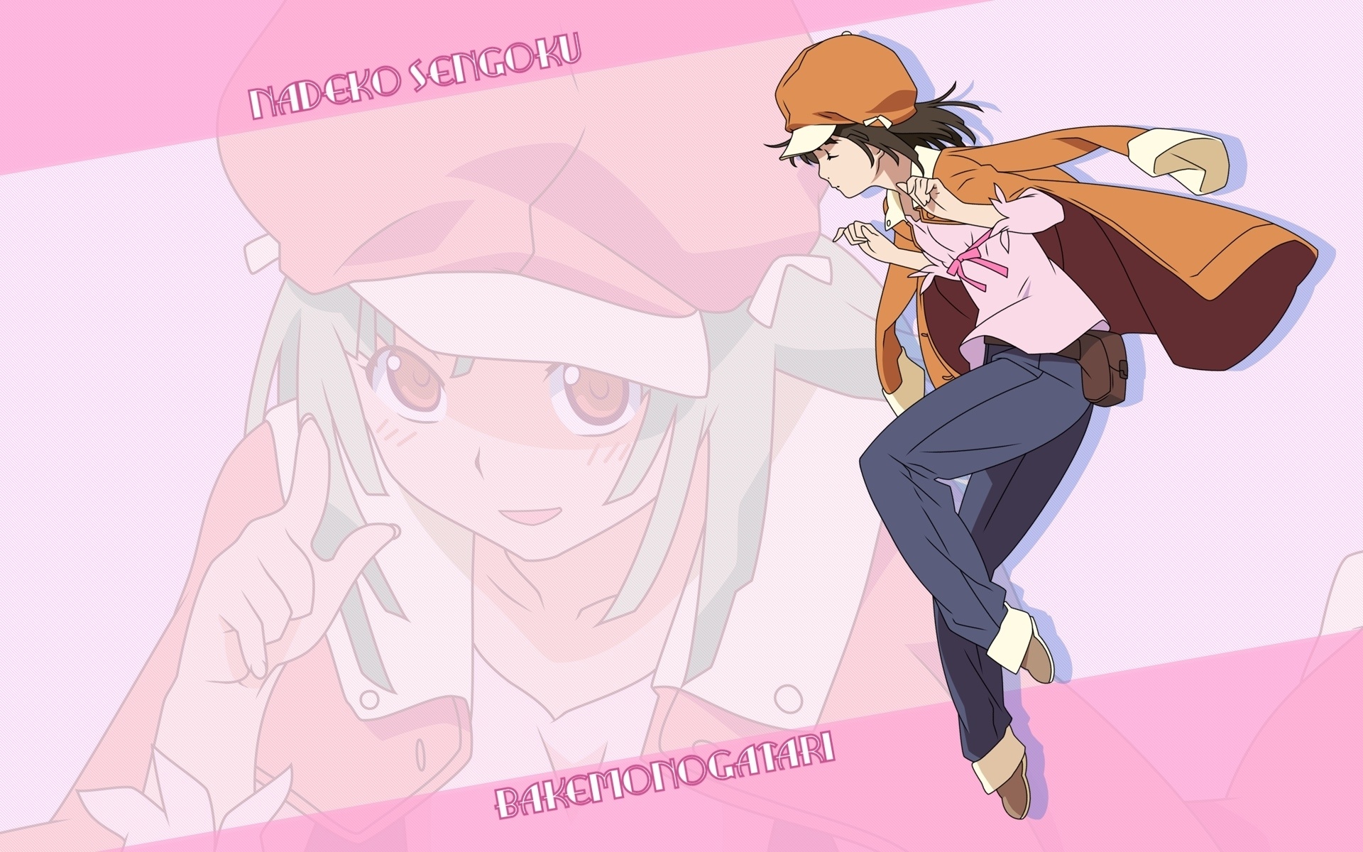 Bakemonogatari Girl Jump Posture Anime